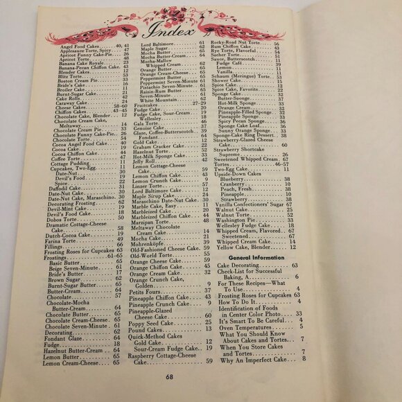 Vtg Cakes and Tortes Cookbook 1965 Culinary Arts Institute Softcover Illustrated - Picture 11 of 11
